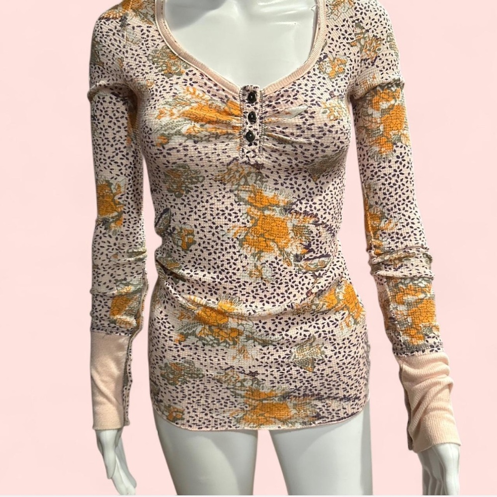Free People Fitted Blouse with V-Neckline